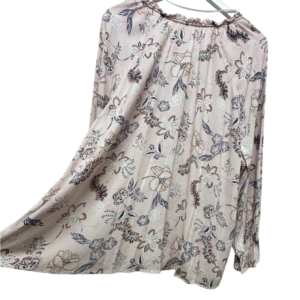 C&C California Floral Blouse Boho Top Cottagecore Pink Flowy Relaxed Feminine - Picture 6 of 9